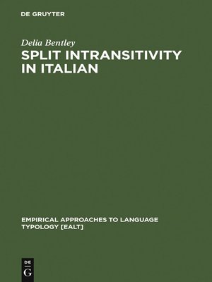 cover image of Split Intransitivity in Italian